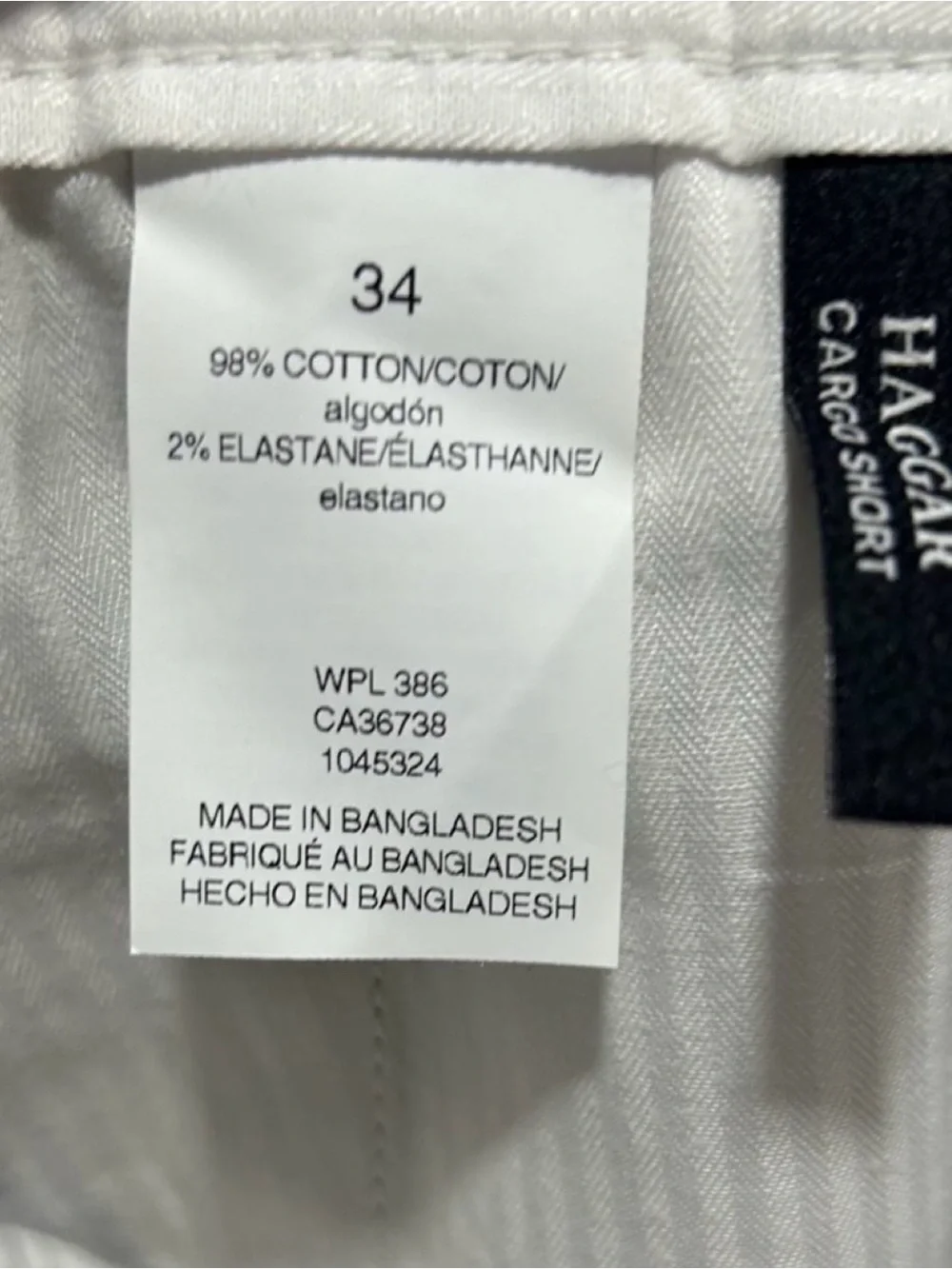 Haggar Cream Cargo Shorts - Classic Utility Cut